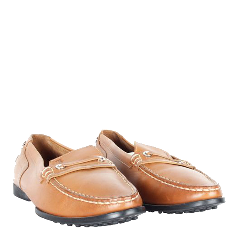 

Tod's Brown Leather Loafers Size