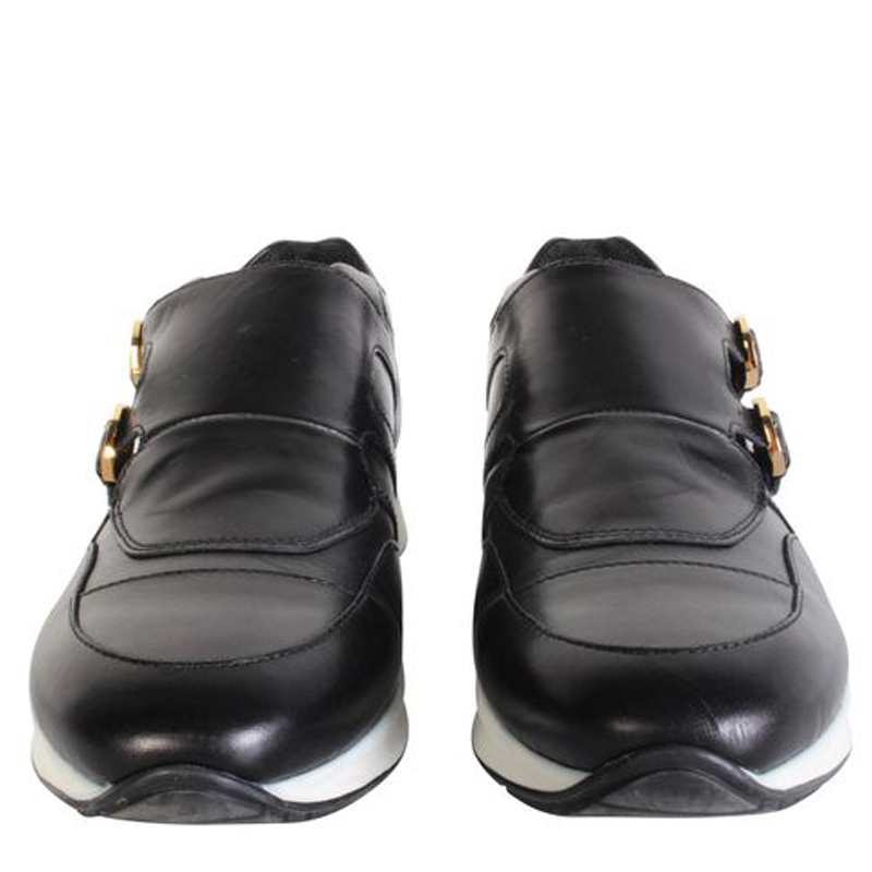 

Tod's Black Leather Richelieu Sneakers Size