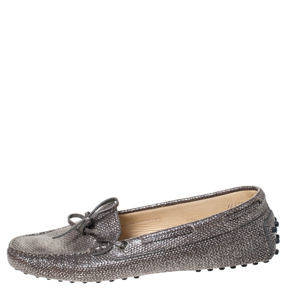 tods glitter loafers