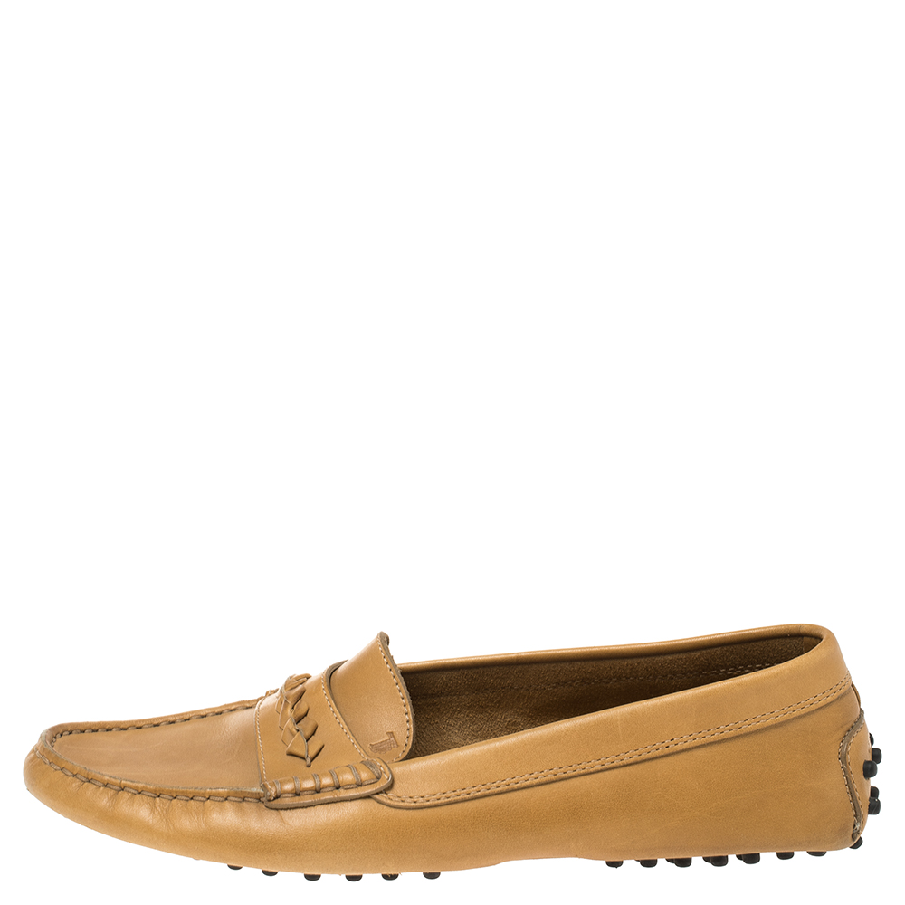 

Tod's Tan Leather Loafers Size