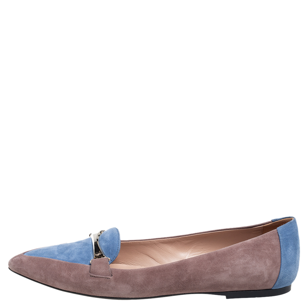 

Tod's Multicolor Suede Ballet Flats Size