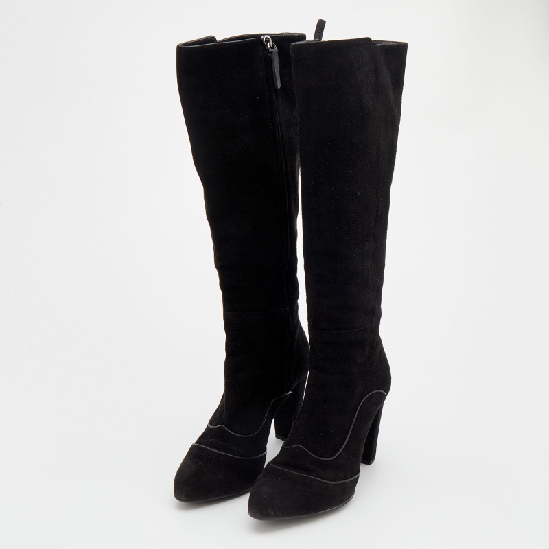 

Tod's Black Suede Knee High Boots Size