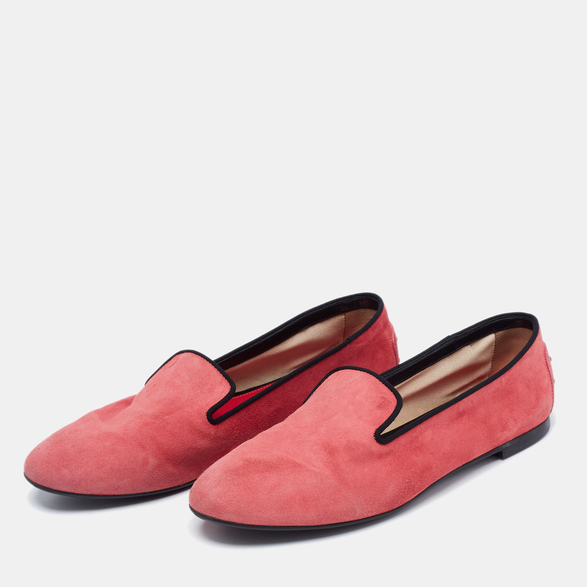 

Tod's Pink Suede Smoking Slippers Size