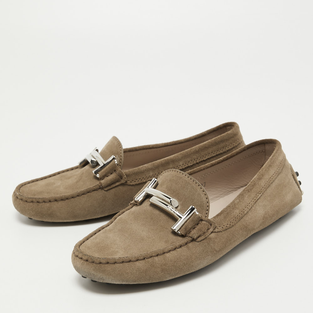 

Tod's Brown Suede Slip On Loafers Size