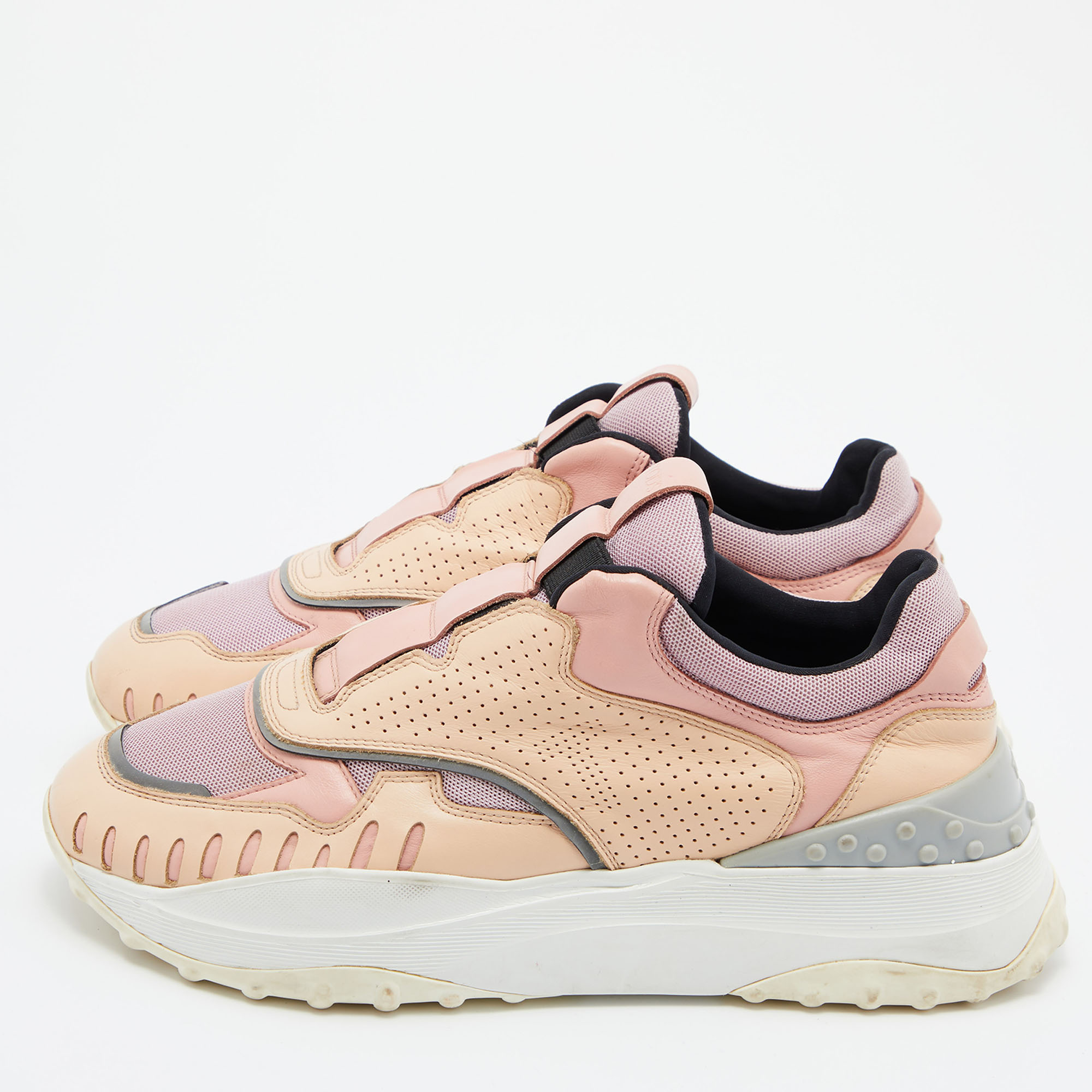 

Tod's Tri Color Mesh and Leather Sneakers Size, Multicolor