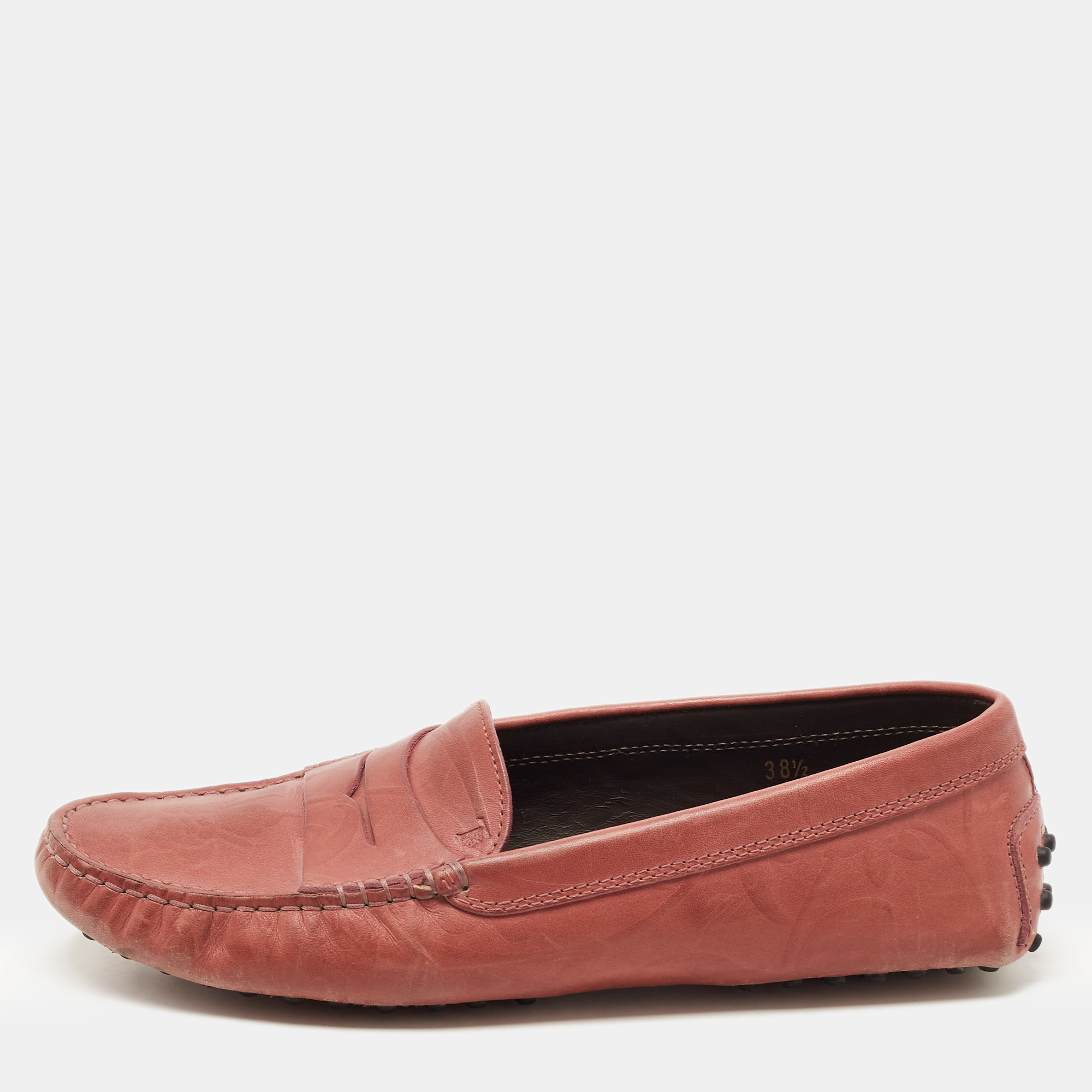 Tod#39;s leather penny loafers - Red