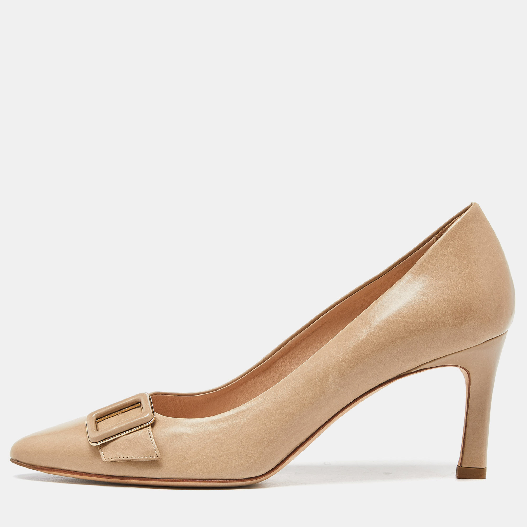 

Tod's Beige Leather Pointed Toe Pumps Size