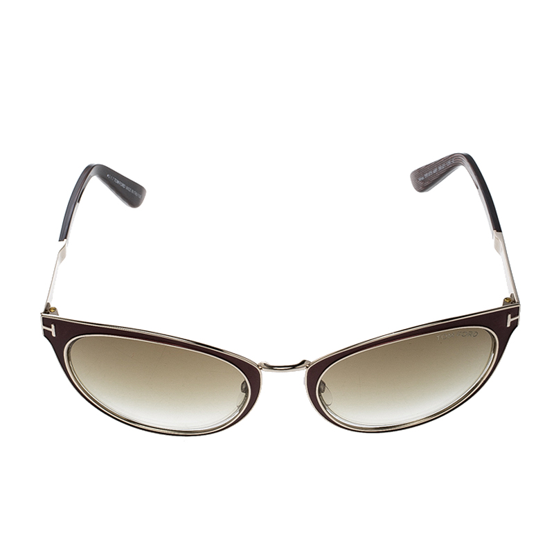 

Tom Ford Brown TF373 Nina Cat Eye Sunglasses