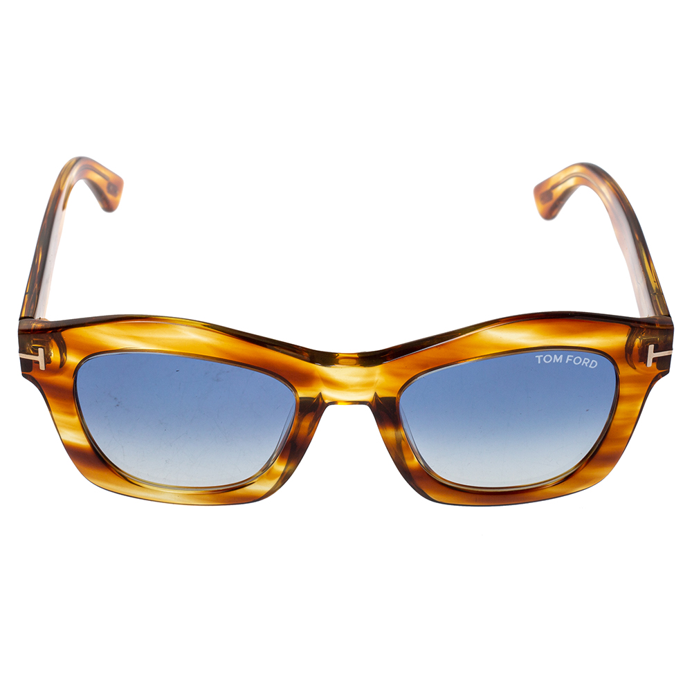 

Tom Ford Brown/Blue Gradient Greta Wayfarer Sunglasses