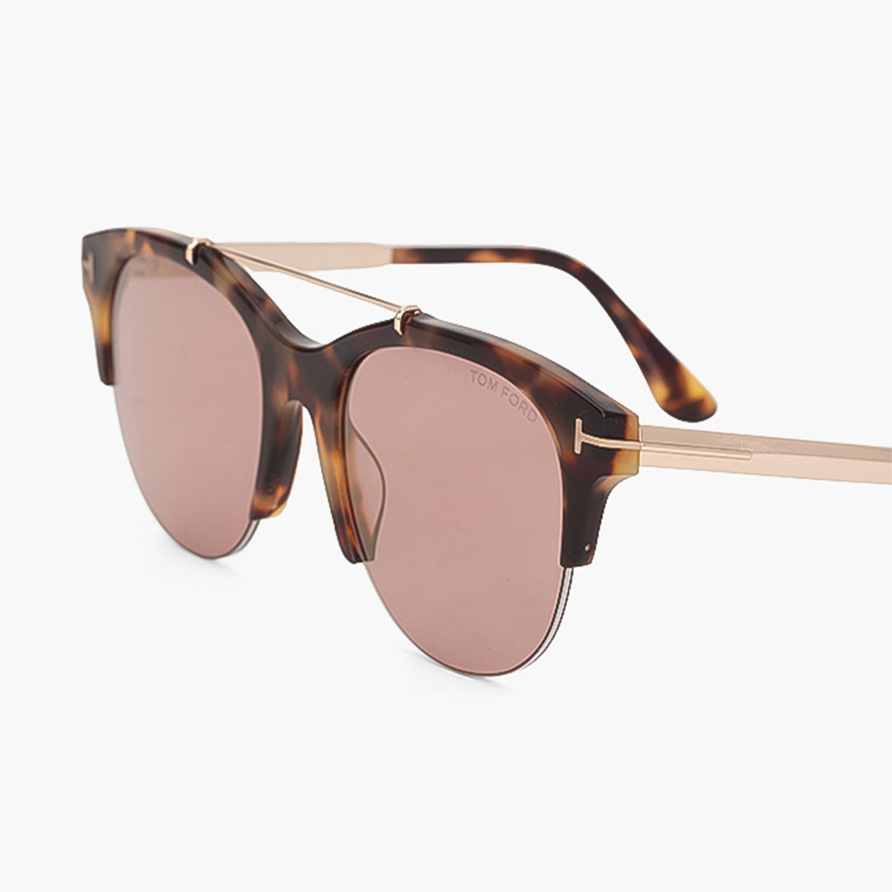 

Tom Ford Brown Adrenne Semi-Rimless Sunglasses