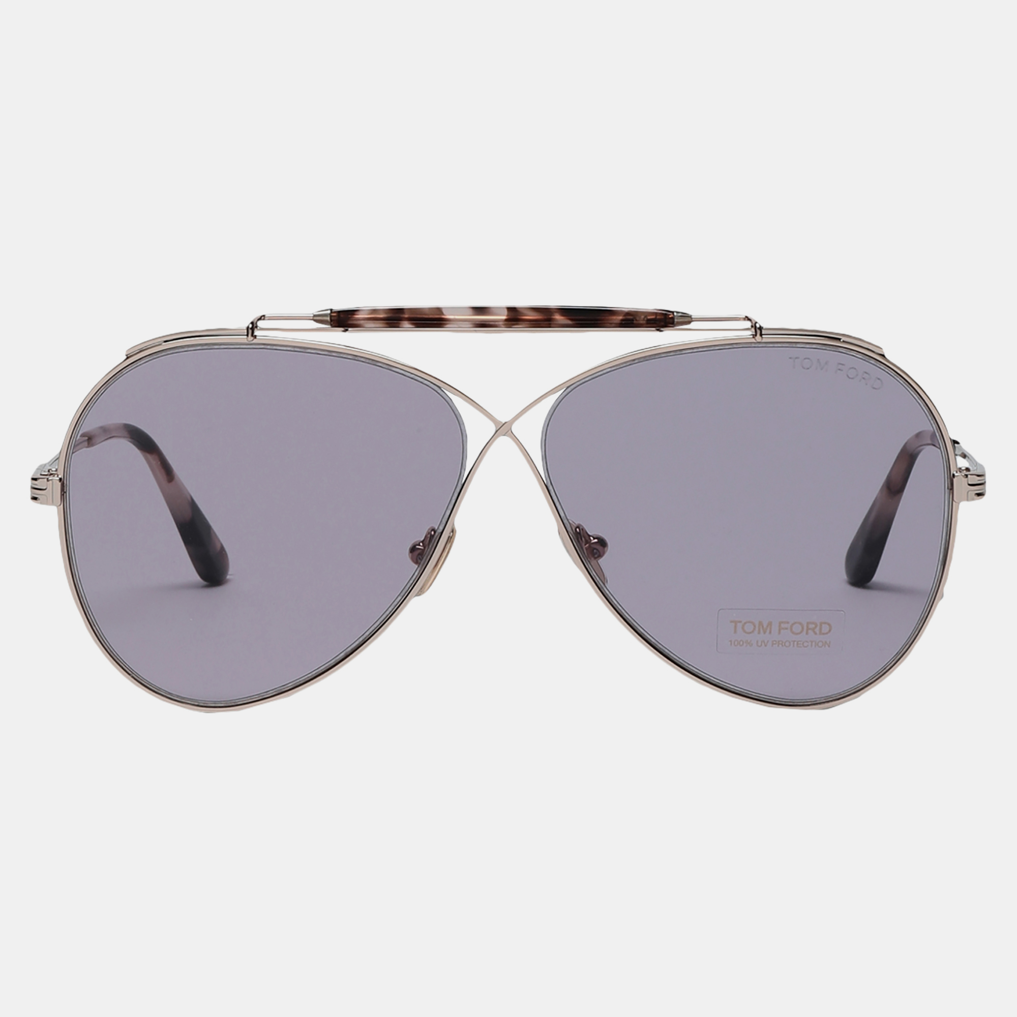 Pre-owned Tom Ford Metal Unisex Sunglasses 60 In Grey