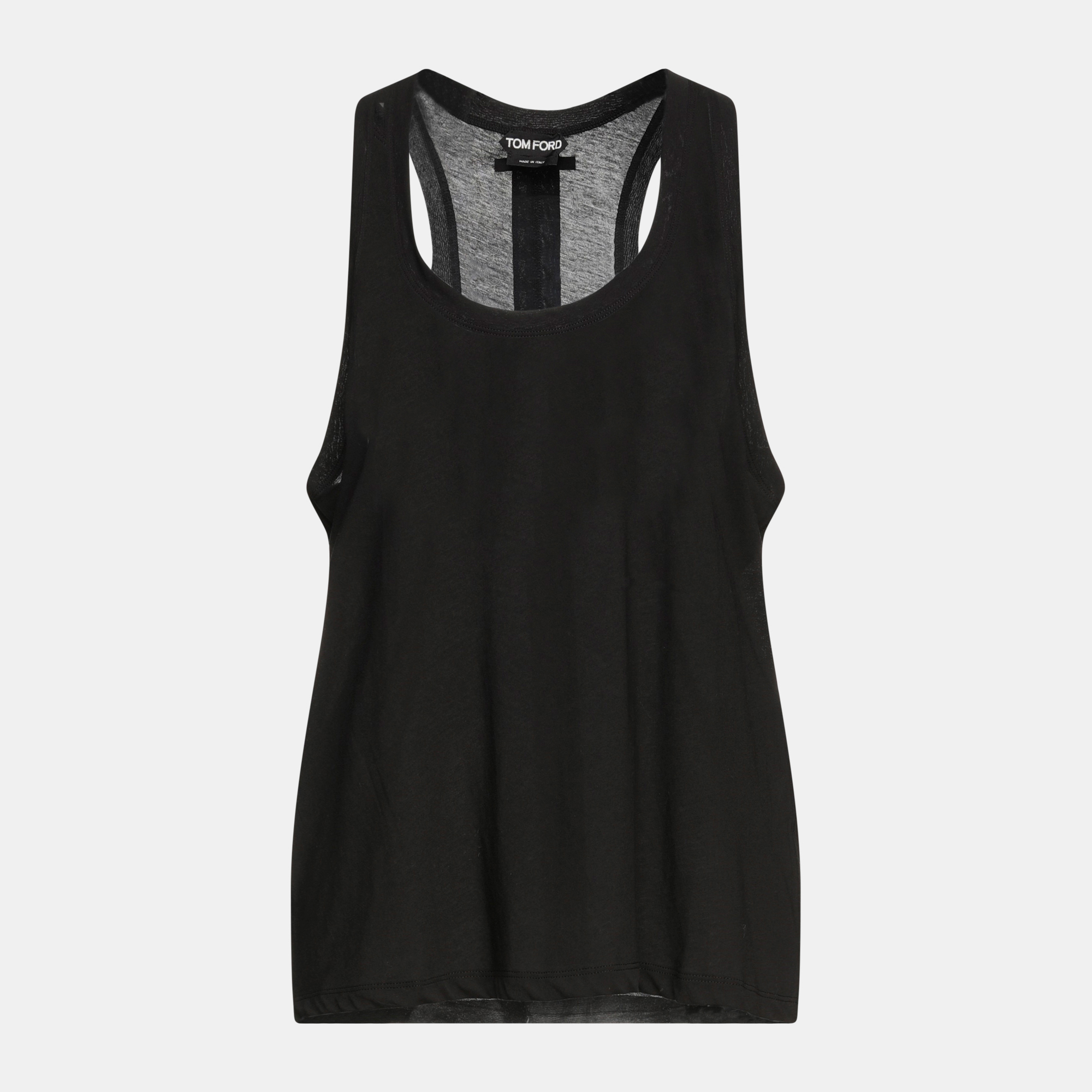 Pre-owned Tom Ford Cotton Tank Tops 46 In Black