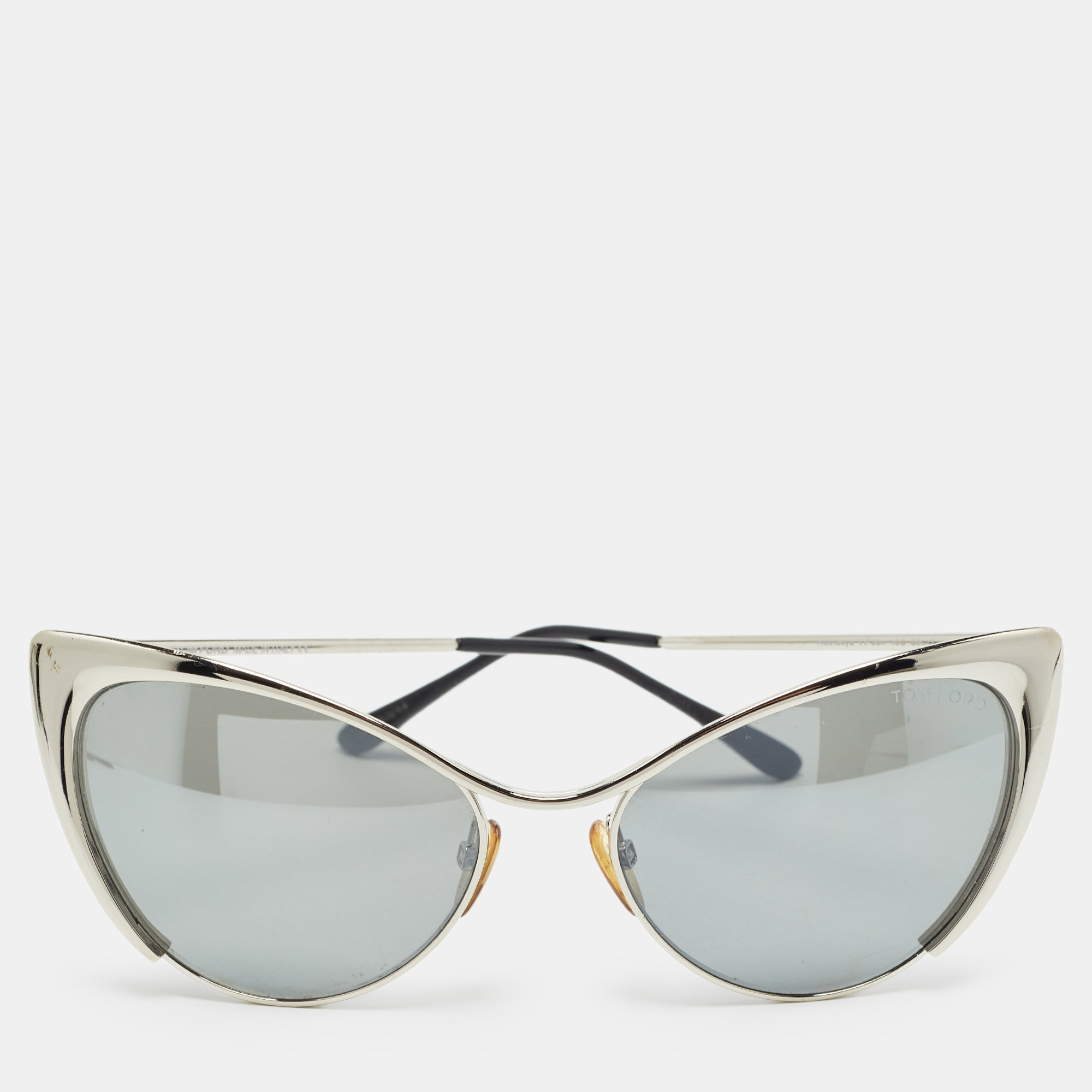 

Tom Ford Silver Mirrored Natasya TF304 Cat Eye Sunglasses