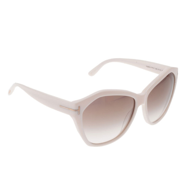 Tom Ford Ivory Oversized Angelina Sunglasses