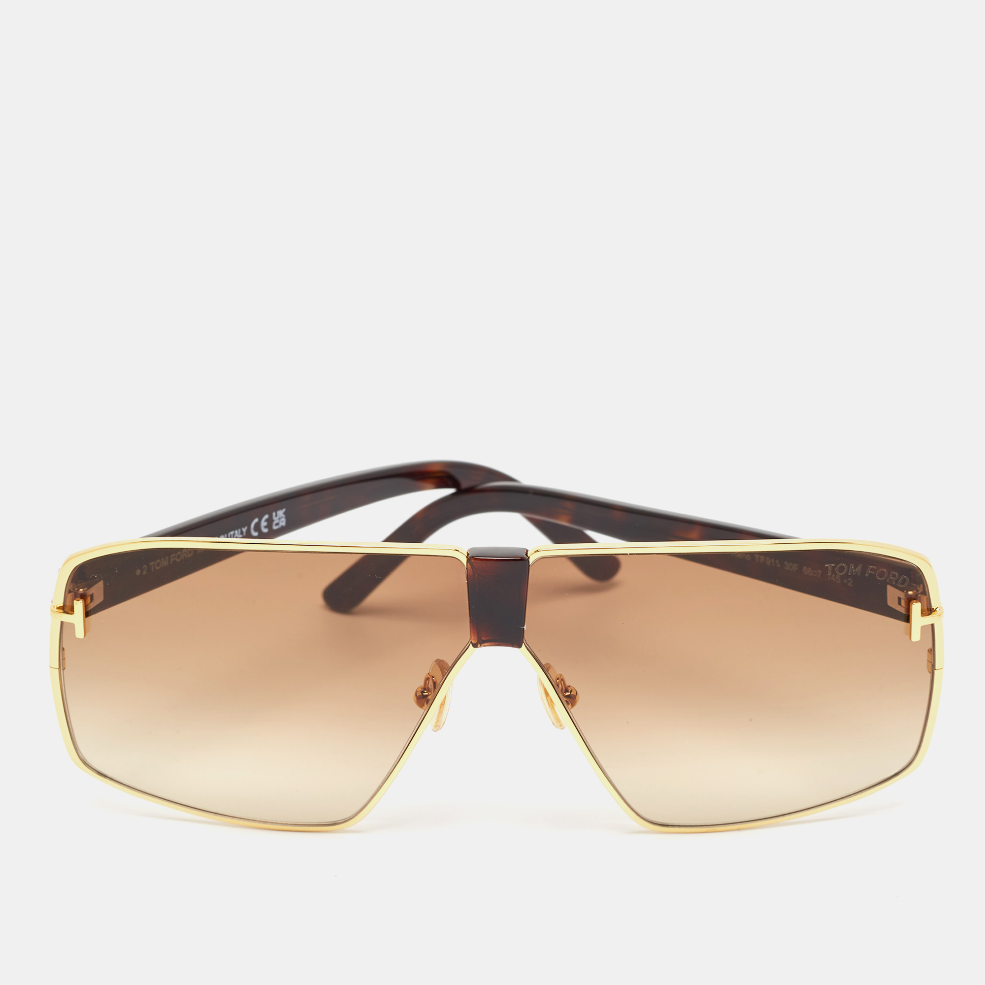 

Tom Ford Gradient Reno TF911Shield Sunglasses, Brown