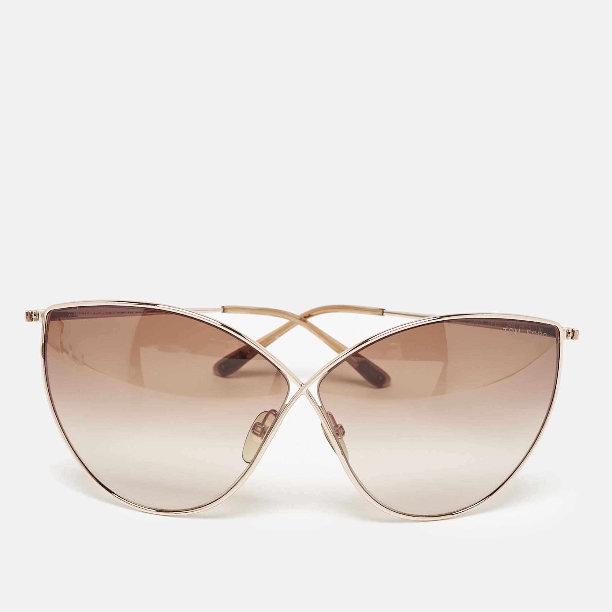 

Tom Ford Brown Gradient Evelyn TF 251 Cat Eye Sunglasses