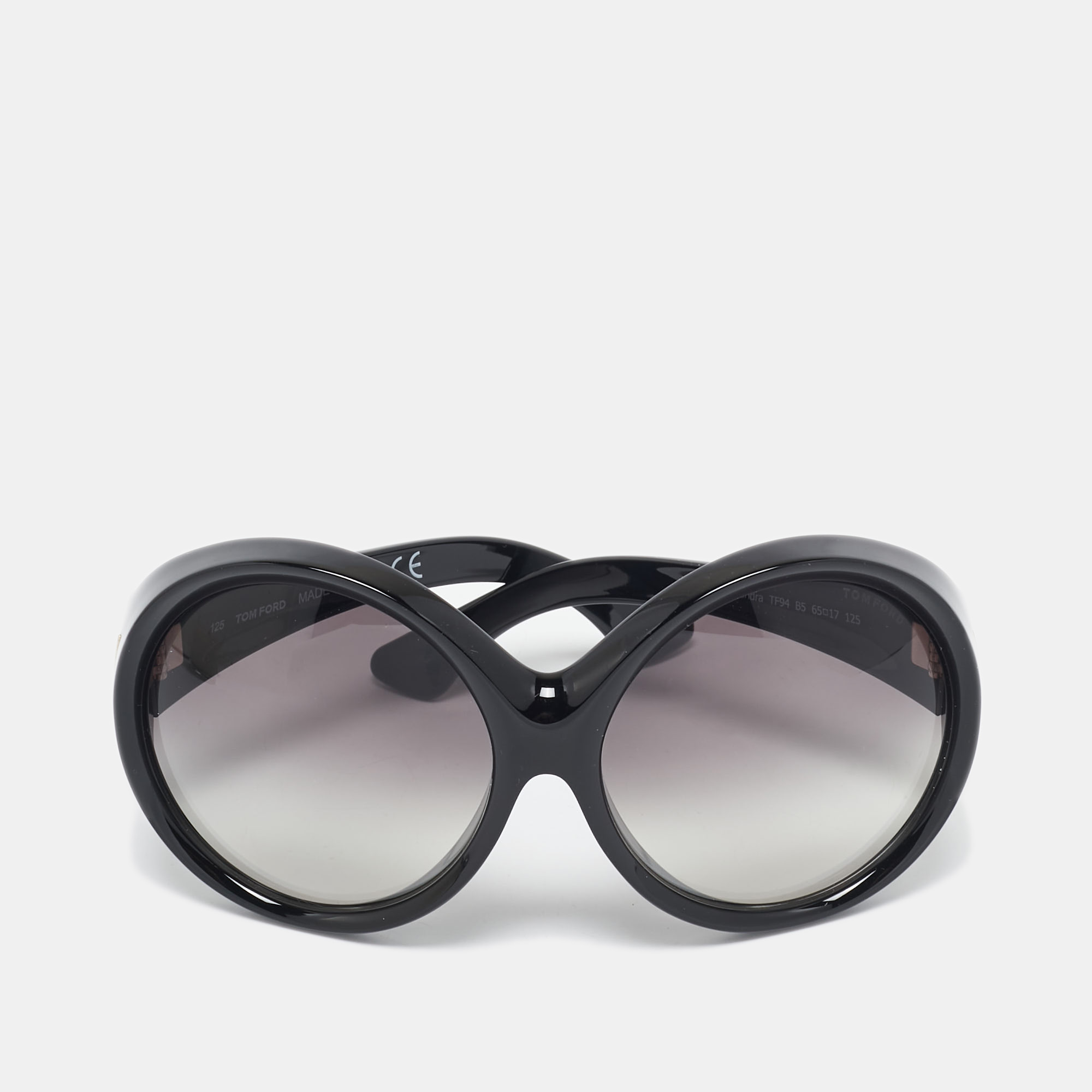 

Tom Ford Black Gradient TF94 Alessandra Oversized Sunglasses