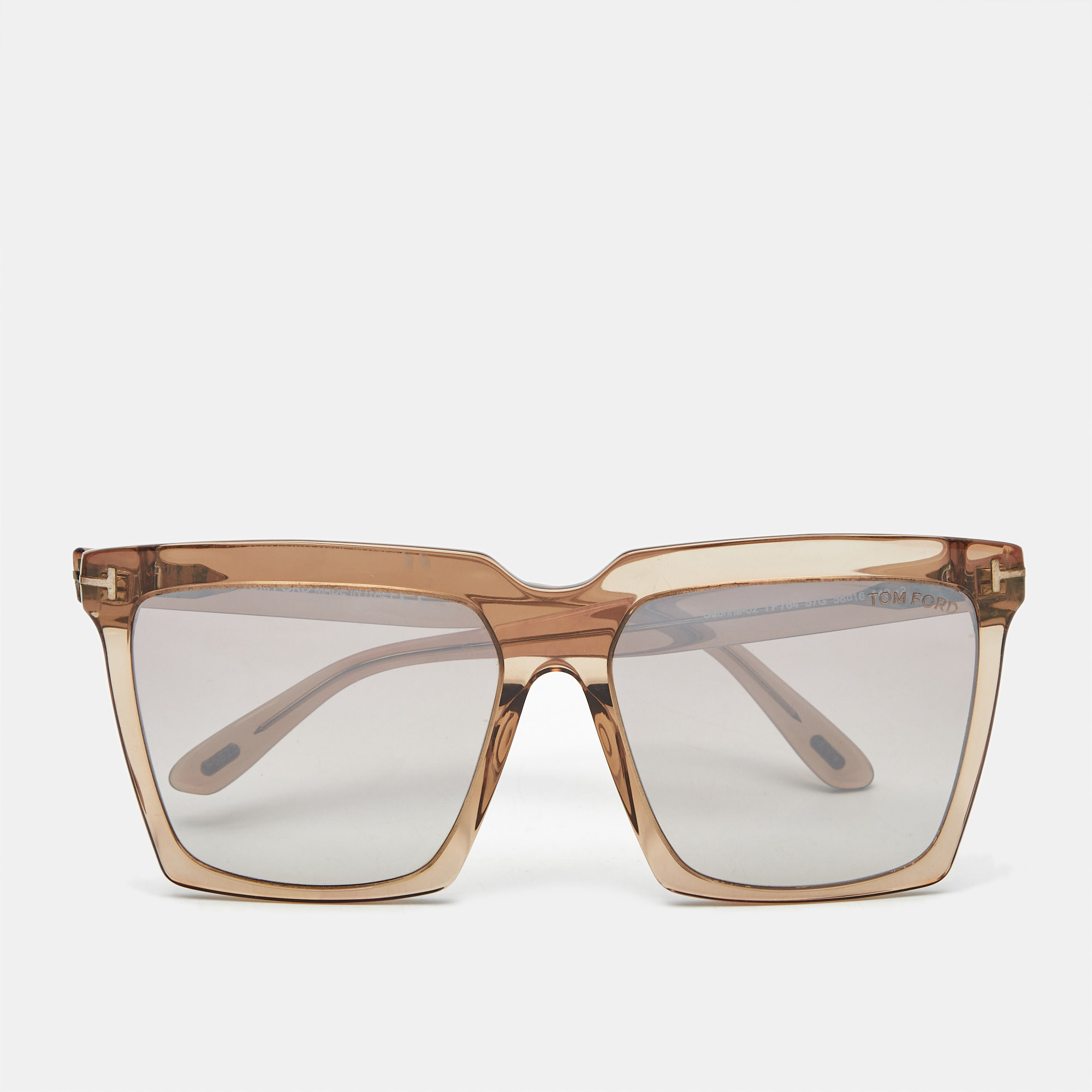

Tom Ford Bronze Gradient TF 764 Sabrina Oversized Sunglasses, Brown