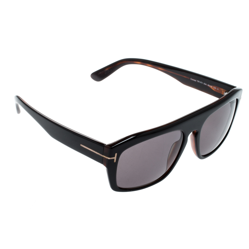  نظارة شمسية توم فورد TF470 كونراد هافانا / سوداء مربعة