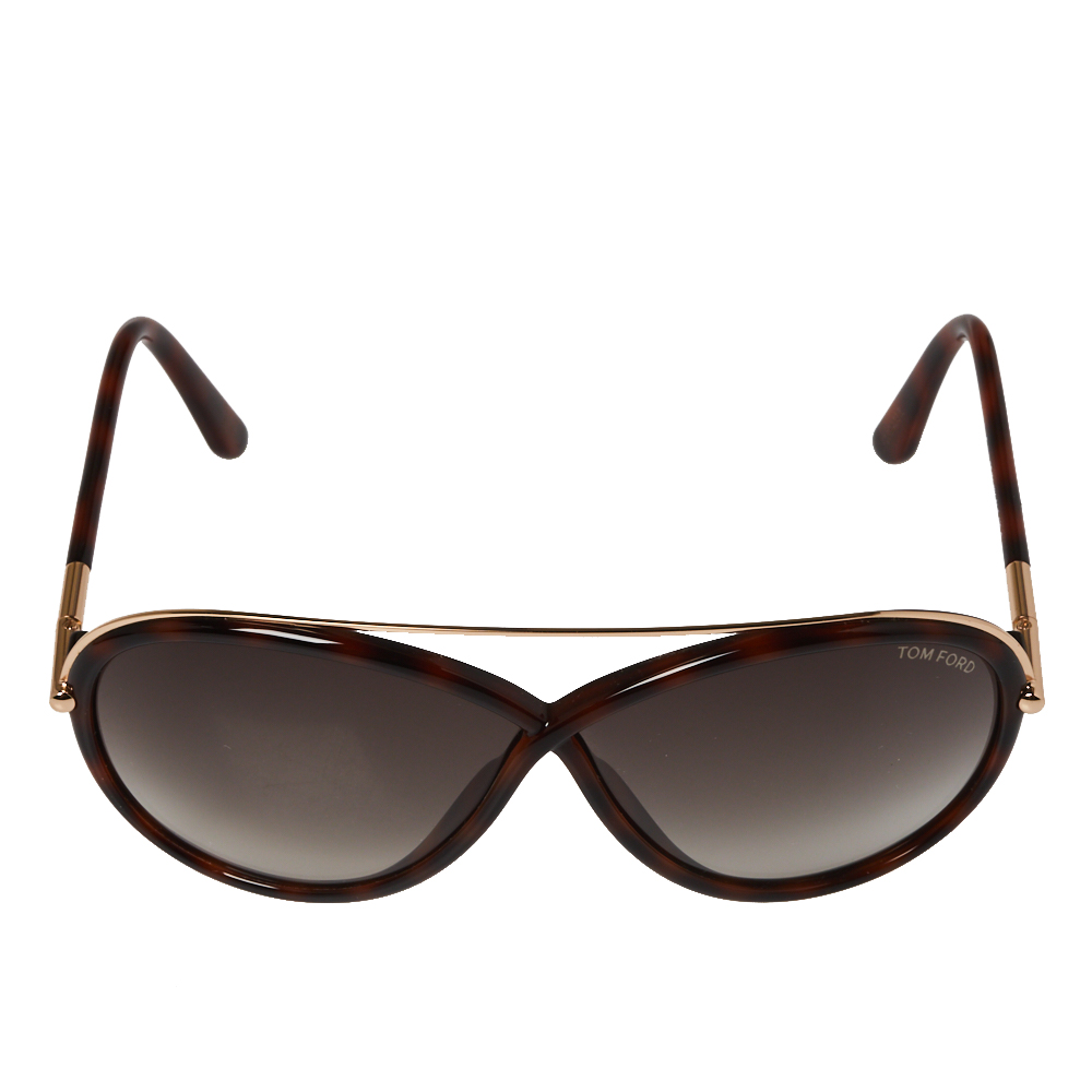 

Tom Ford Brown Havana/ Grey Gradient TF454 Tamara Butterfly Sunglasses