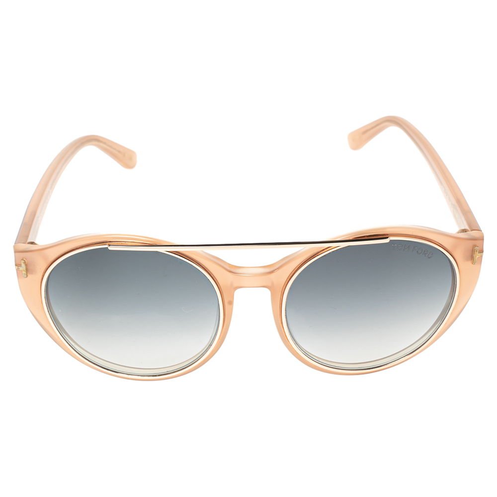 

Tom Ford Peach/Grey Acetate Joan TF383 Gradient Sunglasses, Pink