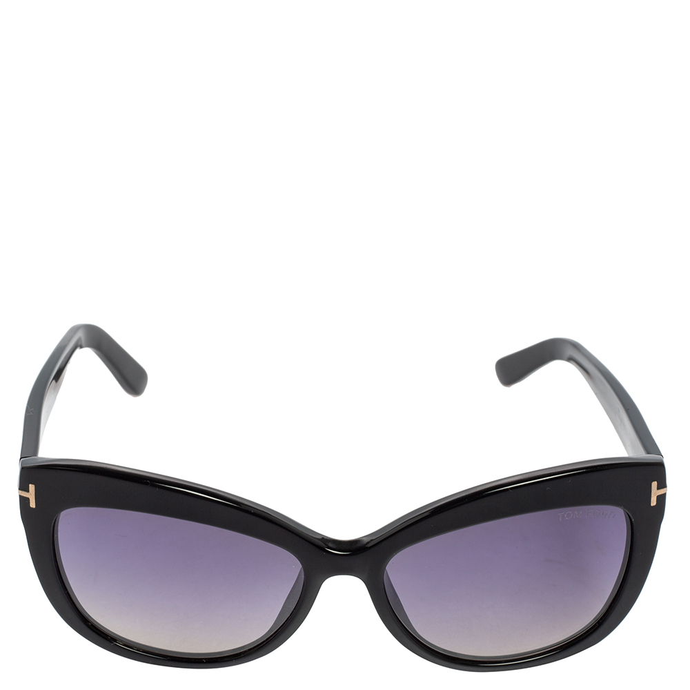 

Tom Ford Black Alistair Gradient Cat Eye Sunglasses