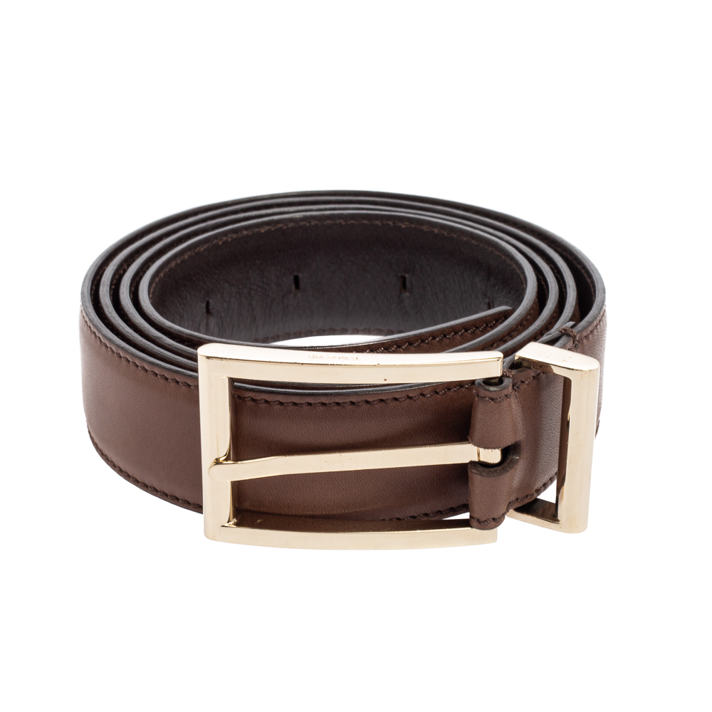 

Tom Ford Brown Leather Buckle Belt