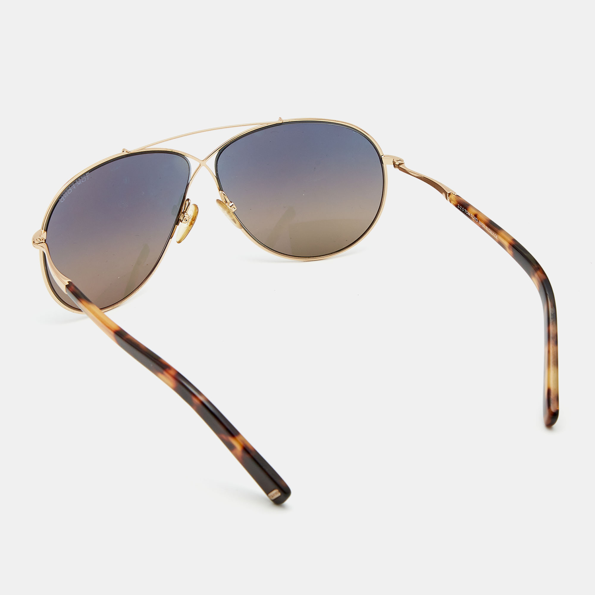 

Tom Ford Brown/Gold Eva Mirrored Cat Eye Sunglasses