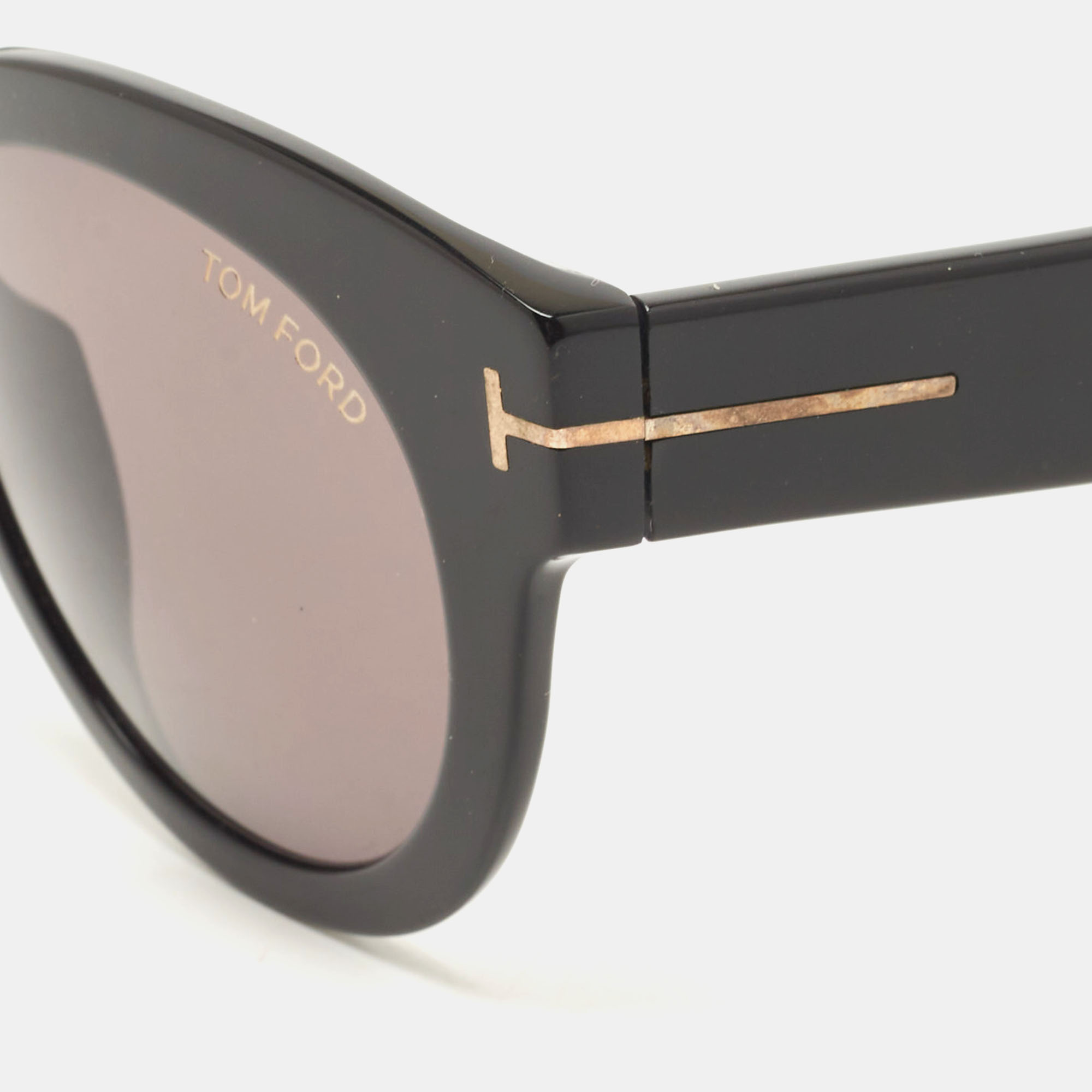 

Tom Ford Black Lou Oval Sunglasses