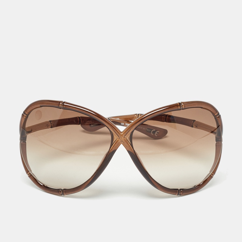 

Tom Ford Brown Gradient TF74 962 Whitney Oversized Sunglasses