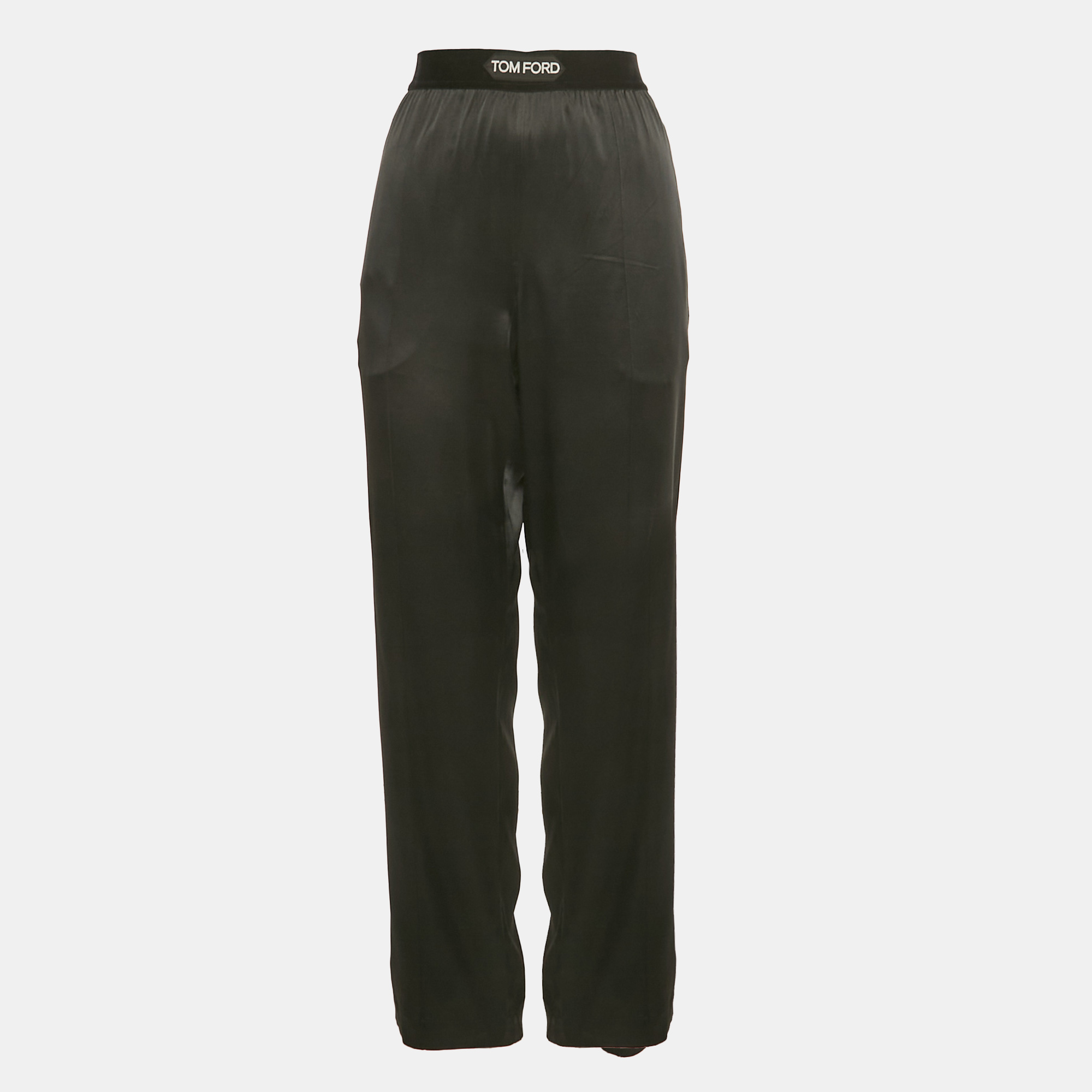 

Tom Ford Black Silk Logo Waist band Pajama Pants S