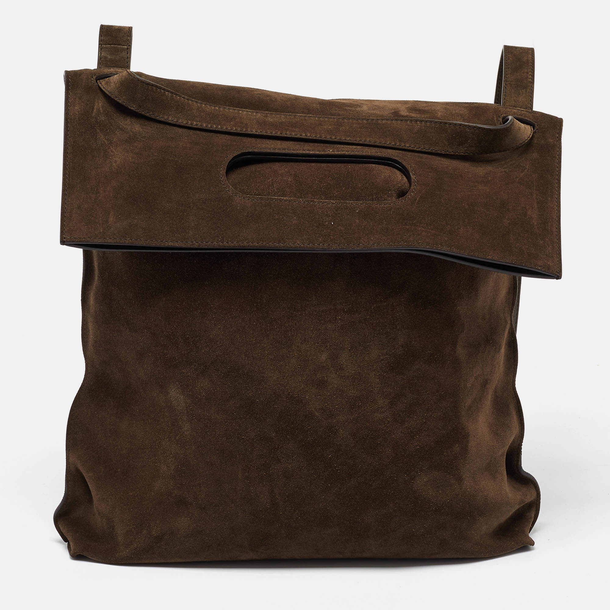 

Tom Ford Brown Suede Alix Convertible Tote Backpack