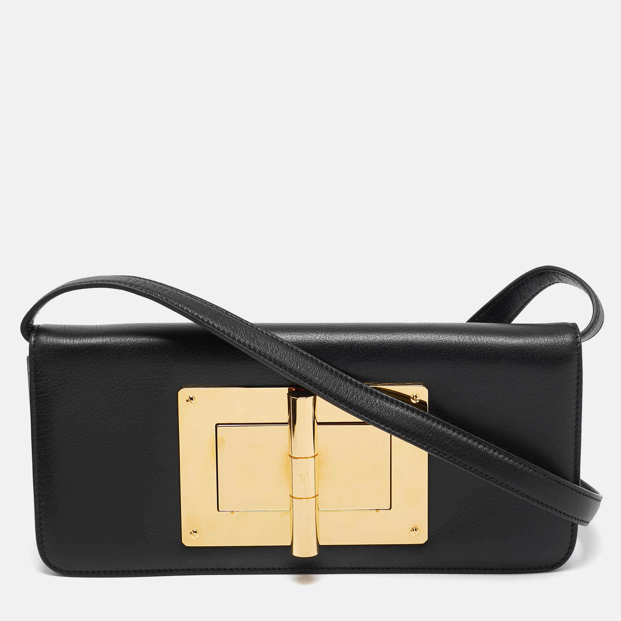 

Tom Ford Black Leather Natalia Long Clutch Bag