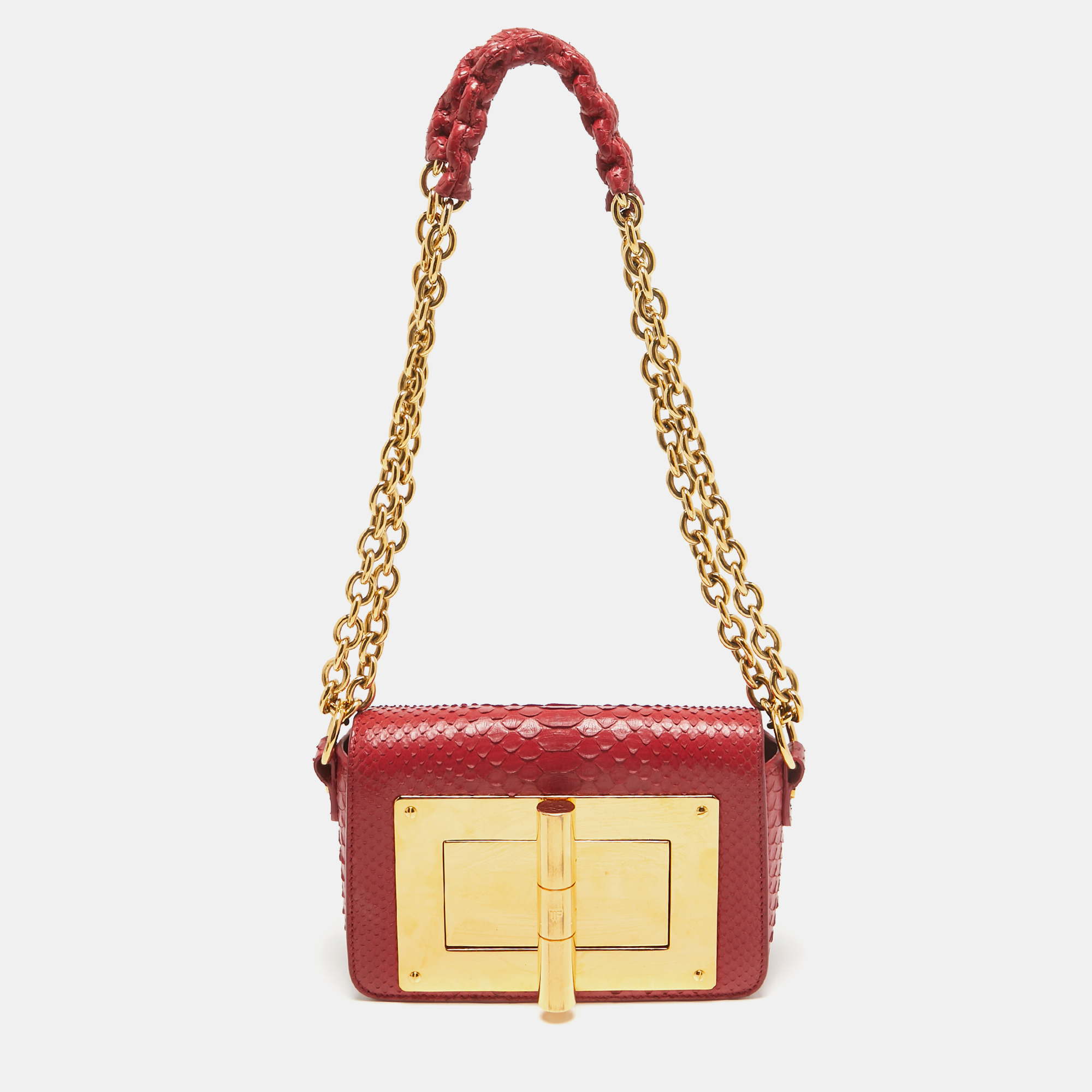 

Tom Ford Red Python Mini Natalia Crossbody Bag