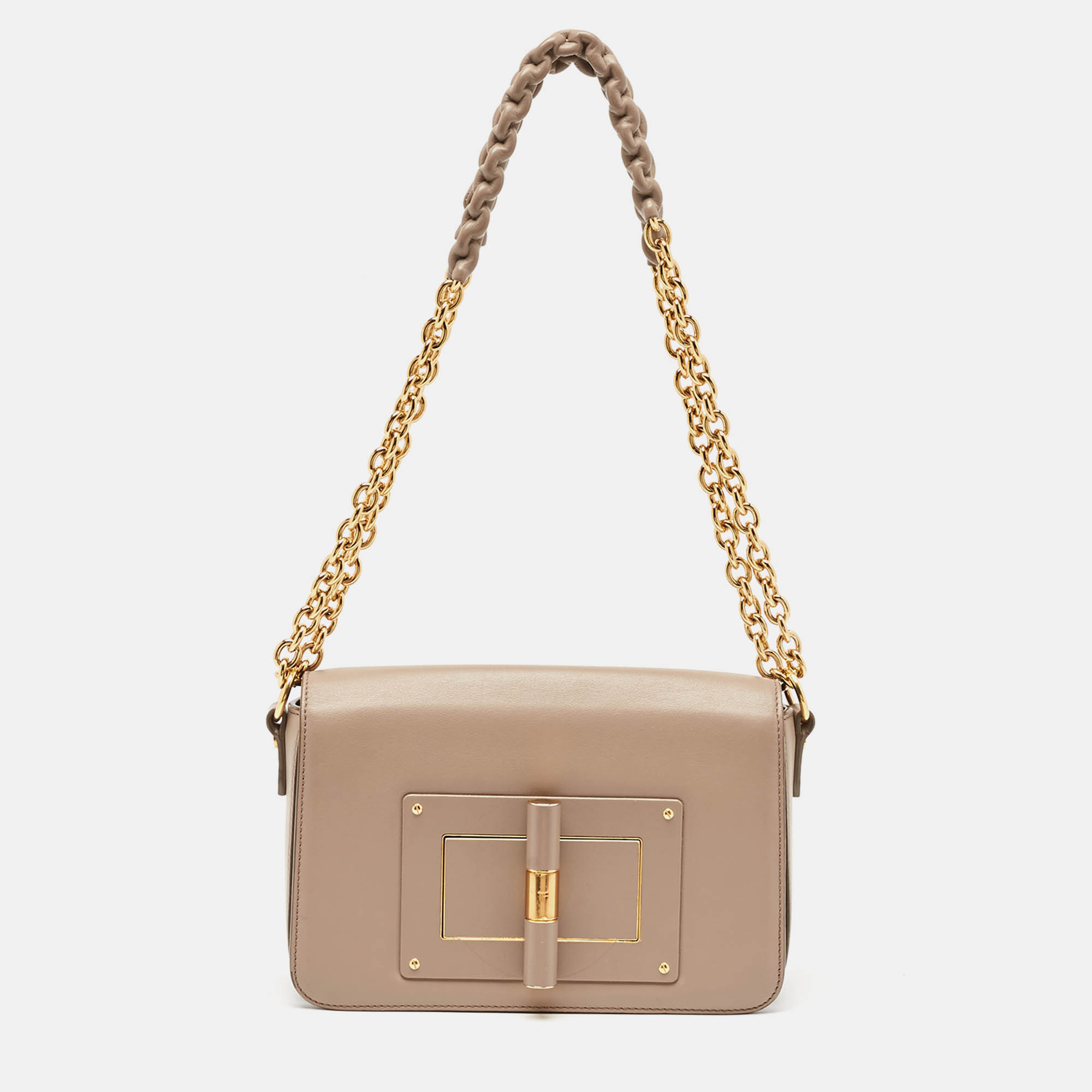 

Tom Ford Beige Leather Medium Natalia Shoulder Bag