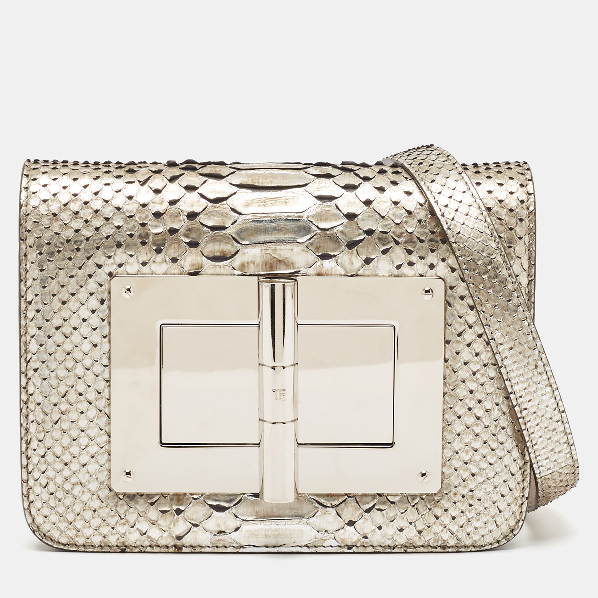 

Tom Ford Silver Python Small Natalia Crossbody Bag