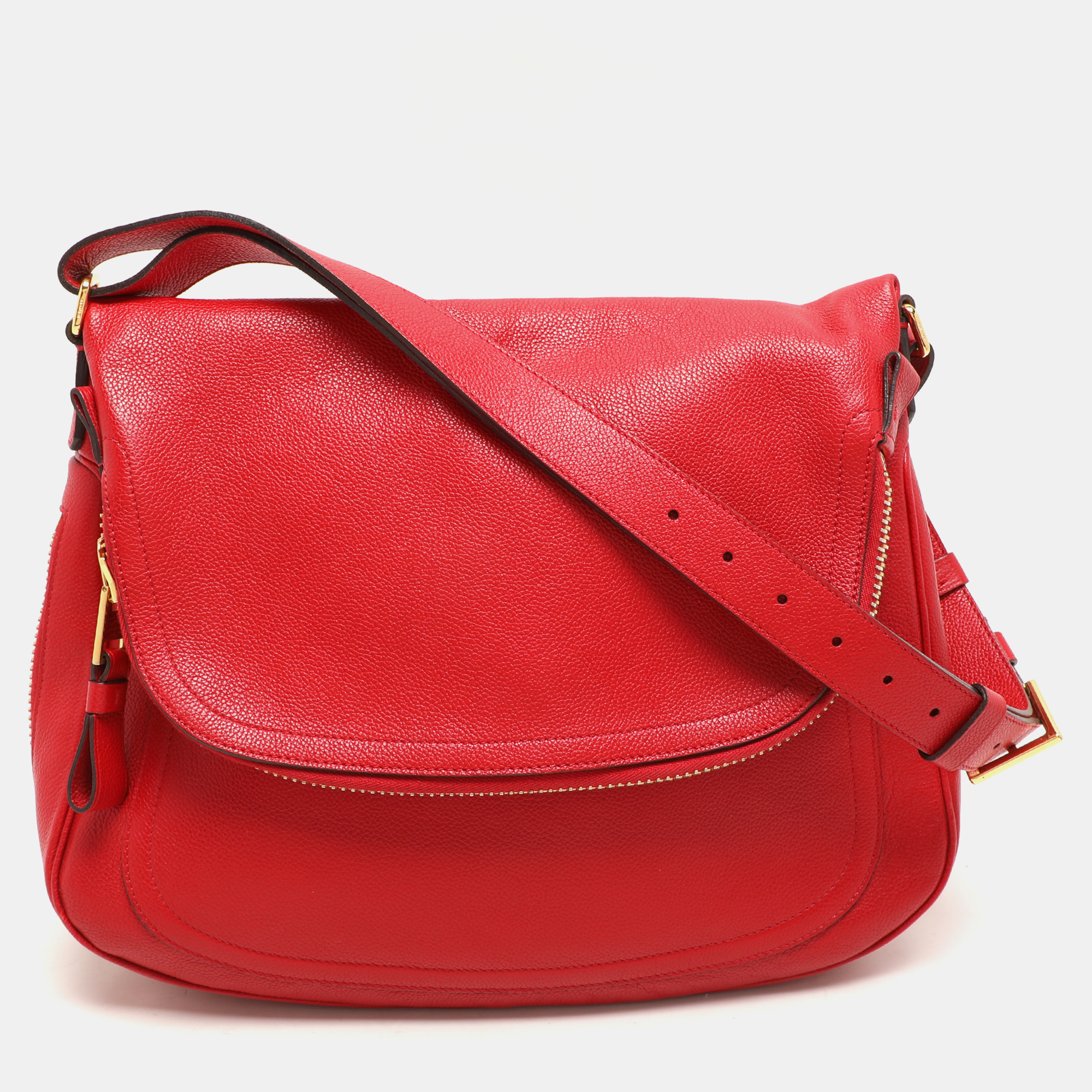 

Tom Ford Red Leather Jennifer Shoulder Bag
