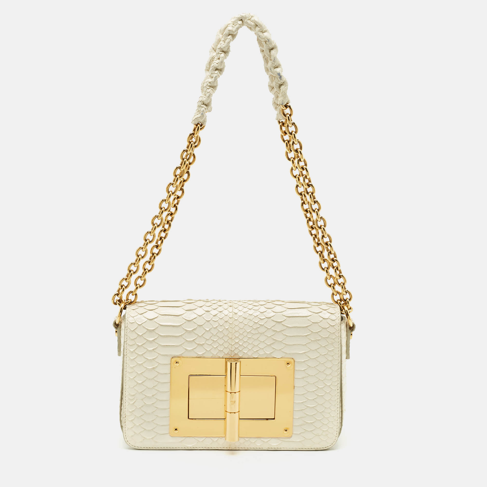 

Tom Ford White Python  Natalia Shoulder Bag