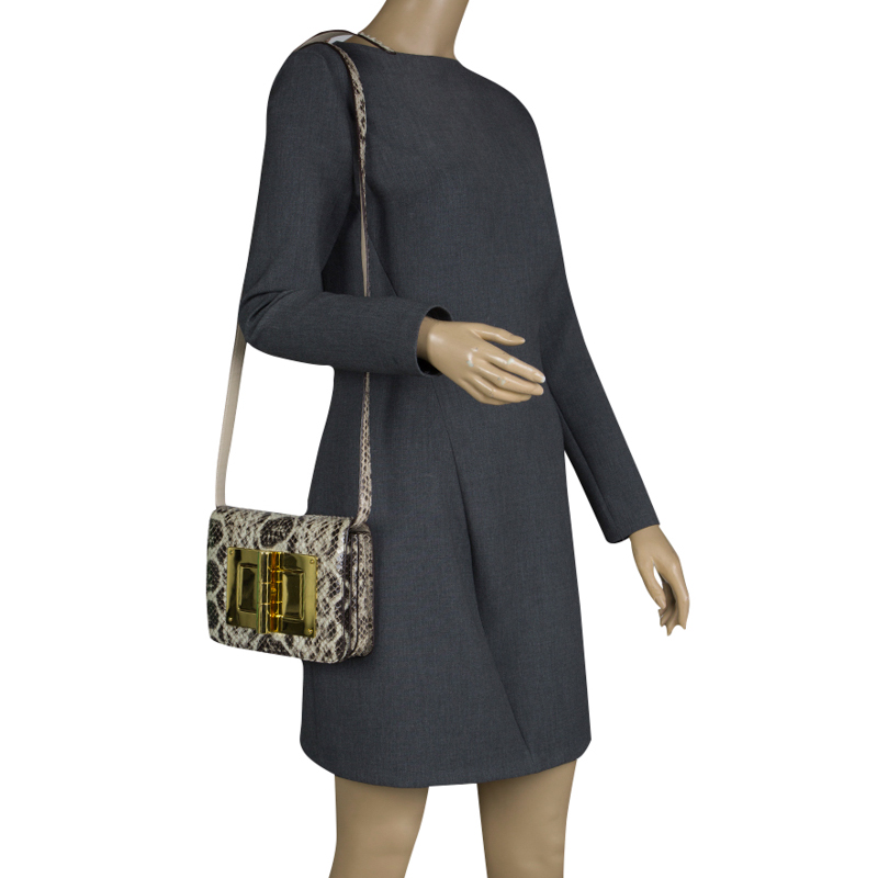 

Tom Ford Black/Beige Python Small Natalia Shoulder Bag
