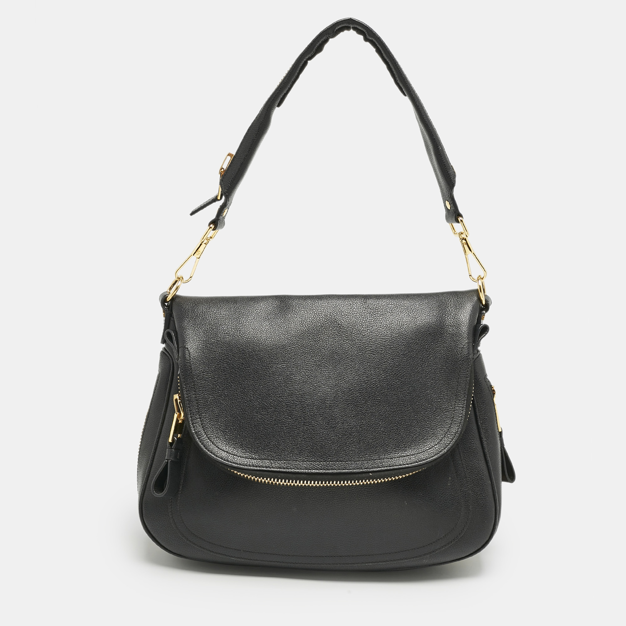 

Tom Ford Black Leather Jennifer Shoulder Bag