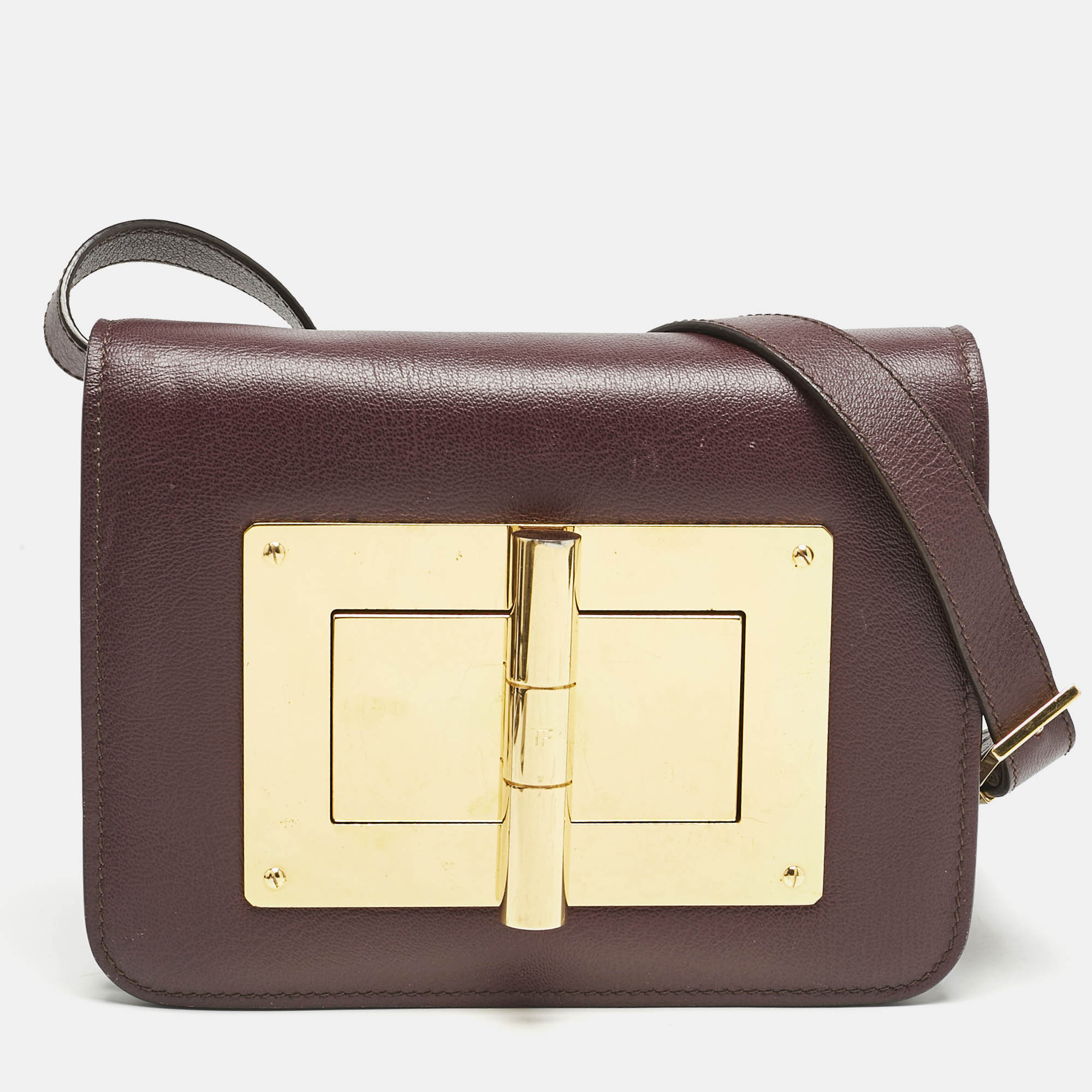 

Tom Ford Burgundy Leather  Natalia Crossbody Bag