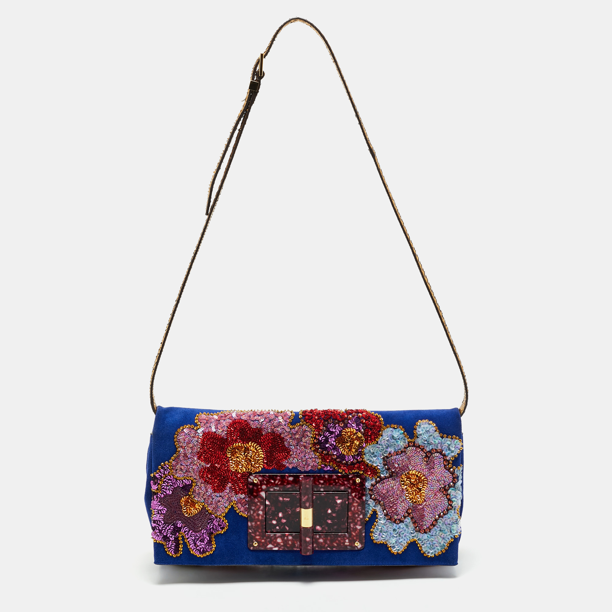 

Tom Ford Multicolor Sequin and Suede Natalia Convertible Clutch