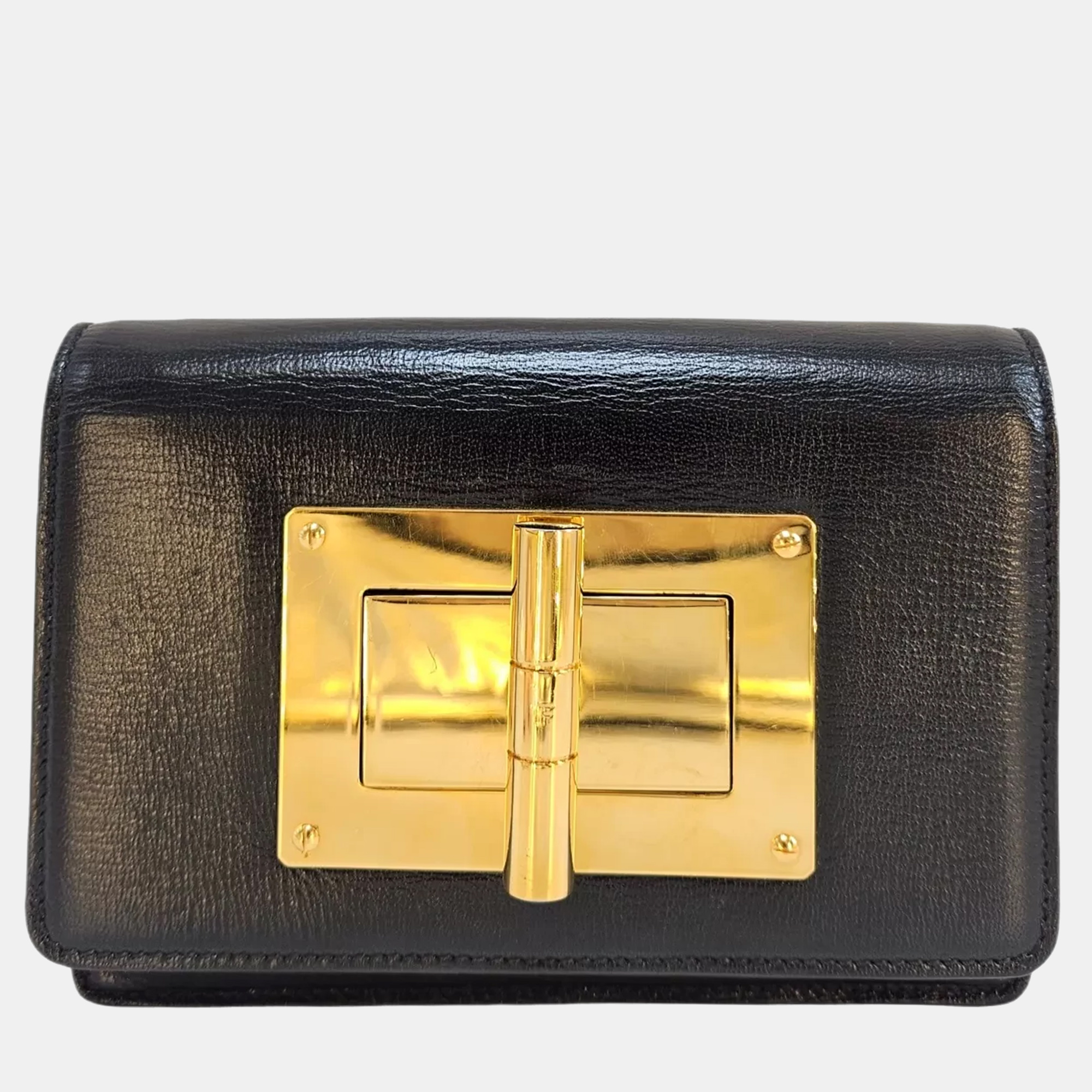 

Tom Ford Natalia Small Black Leather Shoulder Bag