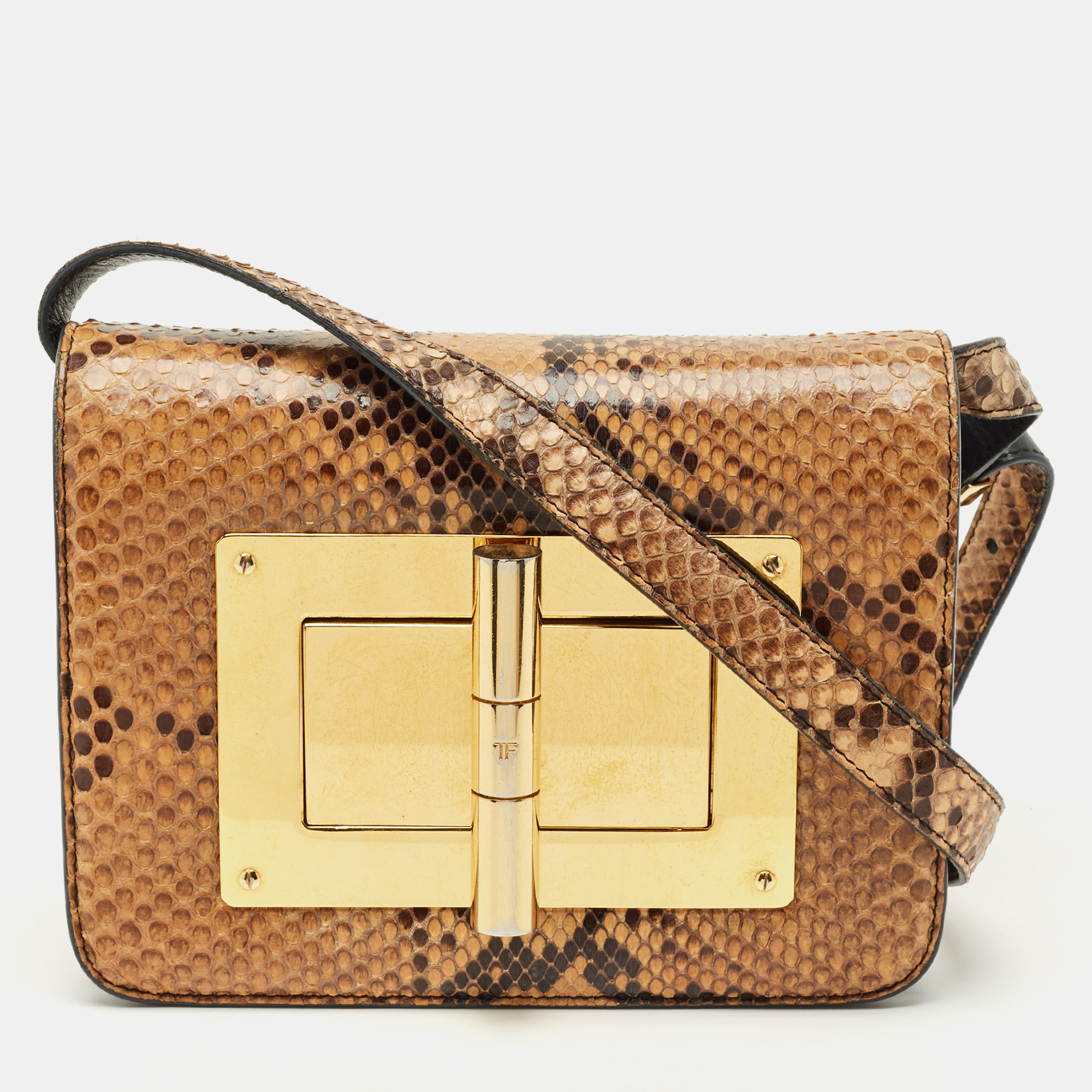 

Tom Ford Brown Python  Natalia Crossbody Bag