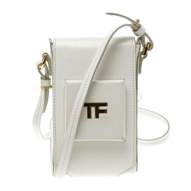 Tom Ford White Leather Mini Camera Crossbody Bag Tom Ford | TLC