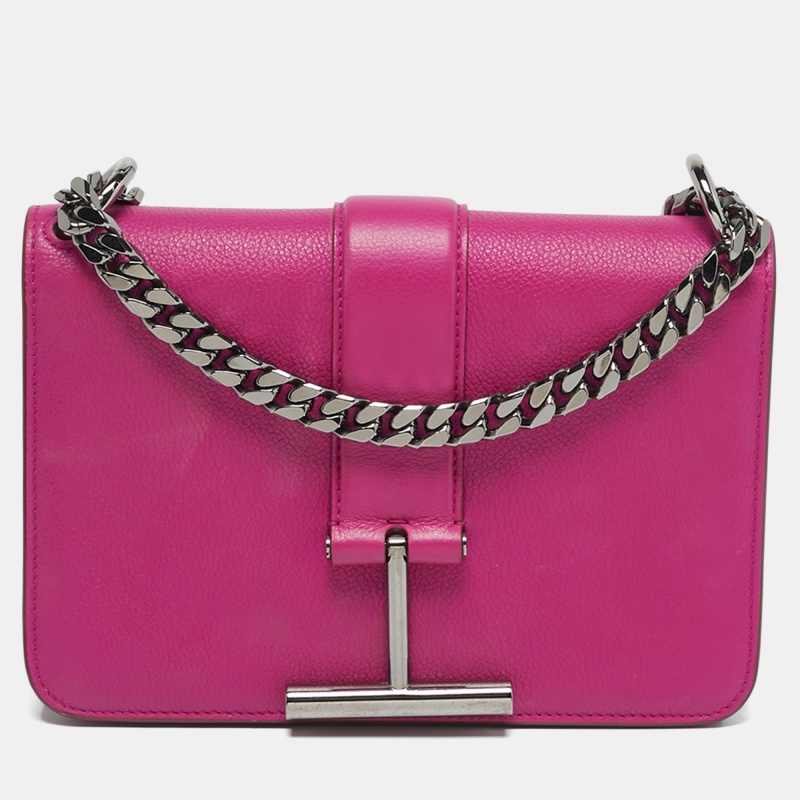 

Tom Ford Tara Chain Pink Leather Shoulder Bag