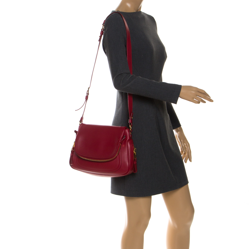 

Tom Ford Red Leather Mini Jennifer Shoulder Bag