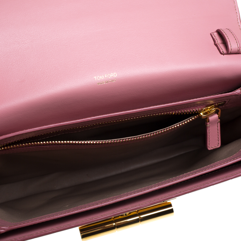 Tom Ford Natalia Large Alligator Shoulder Bag in Pink