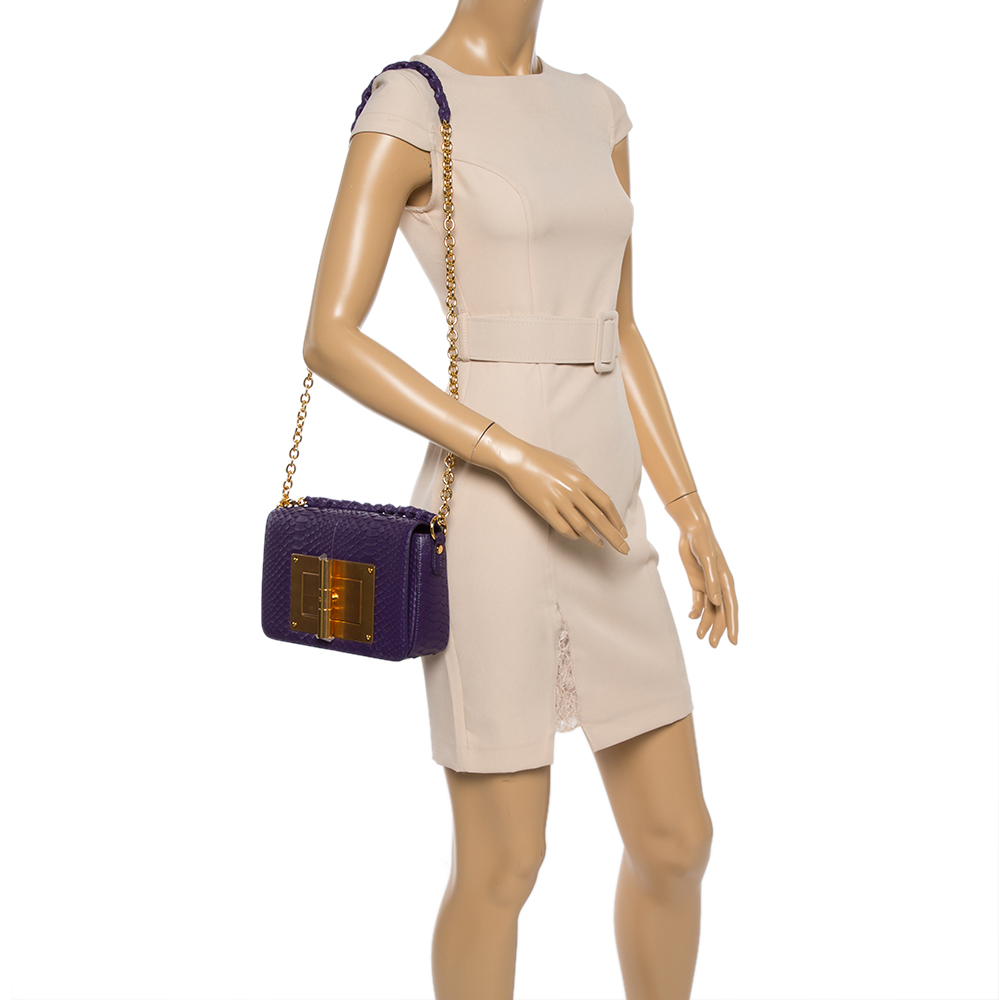 

Tom Ford Purple Python Natalia Shoulder Bag