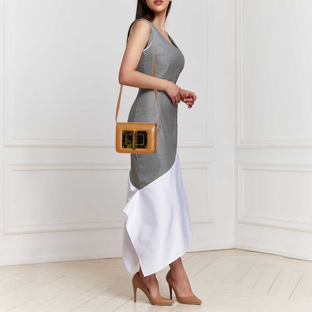 

Tom Ford Brown Leather Small Natalia Shoulder Bag